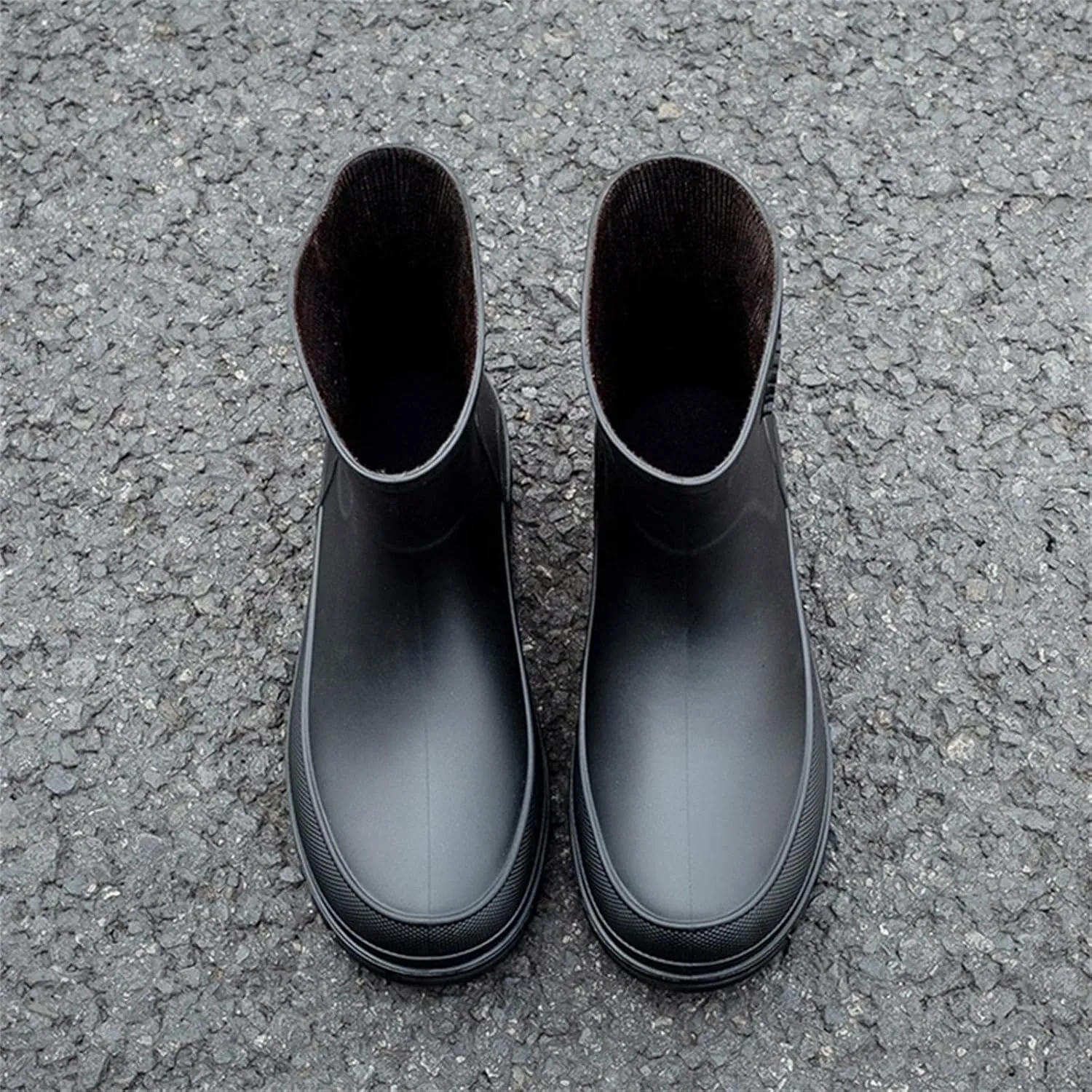 Men's Rain Boots Waterproof Slip-On Short Boots for Men Non-Slip Rubber Sole Perfect for Outdoor Activities