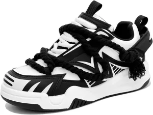 Men's Trendy Stylish Sneakers - All - Season Wear - Resistant Skateboard Shoes, Street Style Footwear for Daily & Sports
