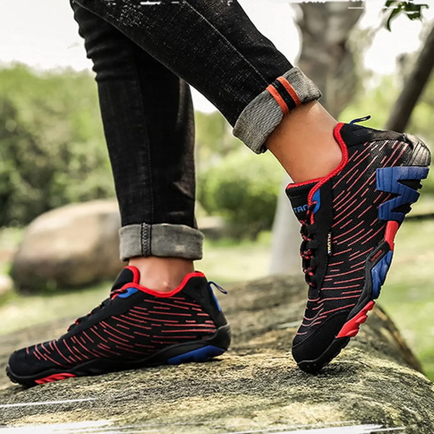 Mens Walking Shoes Lightweight Trekking Shoes Mens Hiking on-Slip Outdoor Climbing Hiking Shoes
