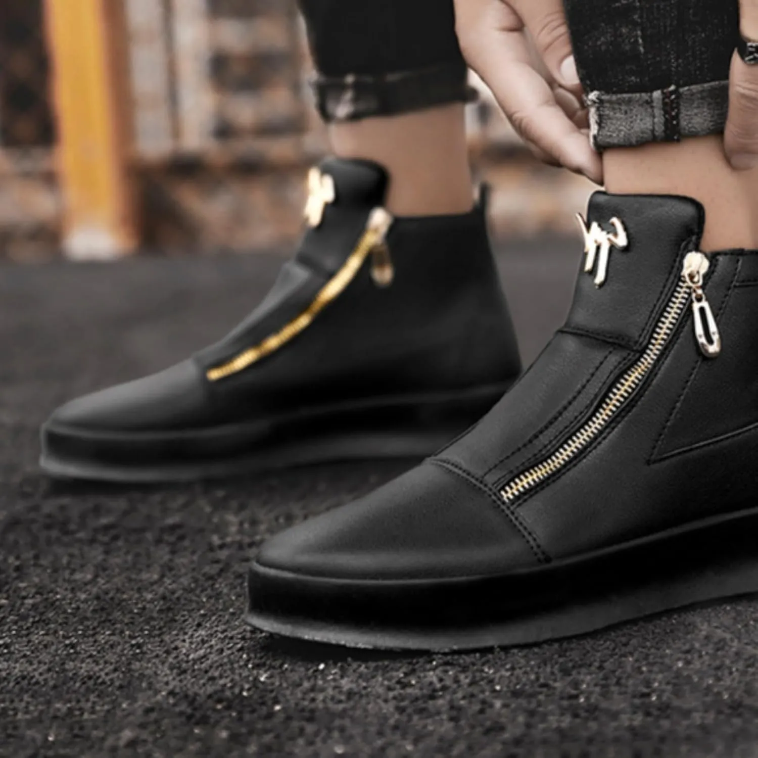 Men's Zipper Fashion Sneakers Running Shoes, Fashion Walking Shoes Casual Classic, Skateboard Shoes