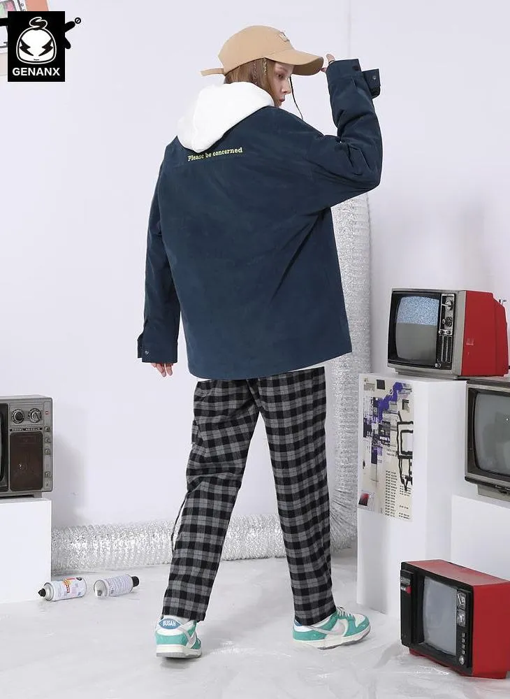 Minimalist Plain Label Corduroy Jacket