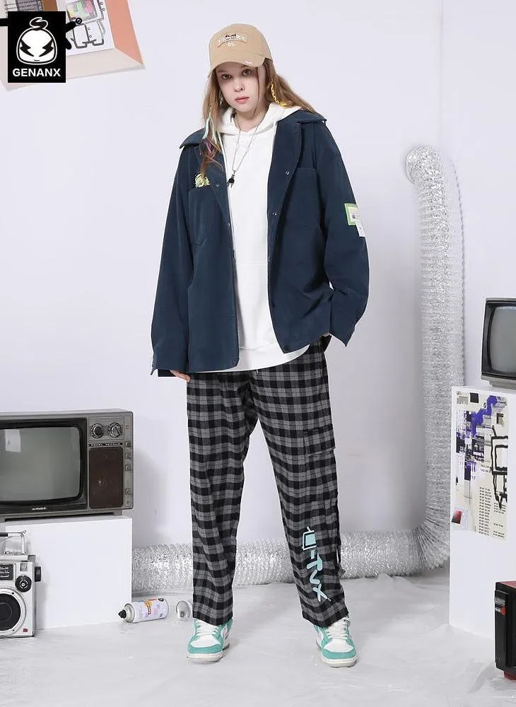 Minimalist Plain Label Corduroy Jacket