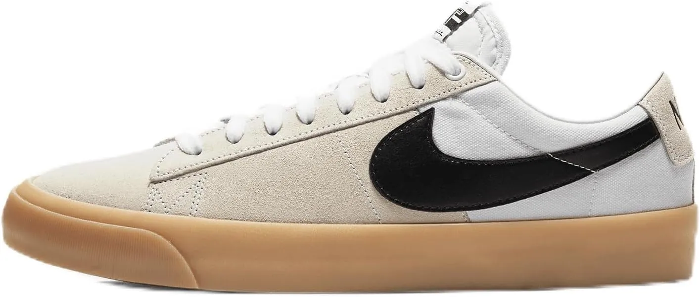 Nike SB Zoom Blazer Low Pro GT Skate Shoes (DC7695-100, White/White/White/Black) Size 15