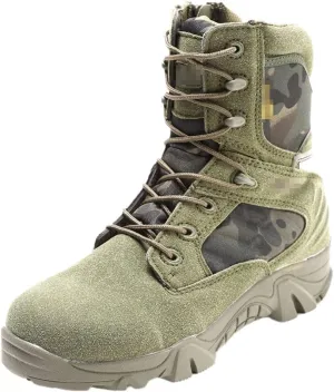 Outdoor Hiking Shoes Men's Hiking Camping Hunting Shoes Waterproof Tactical Boots Green 14
