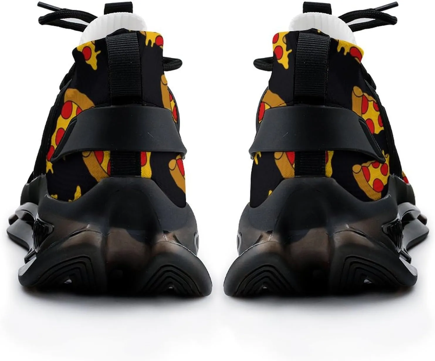 Pizza Doodle Pattern Walking Shoes for Men Lightweight Tennis Fashion Elastic Sports Shoes Cushion Basketball Shoes