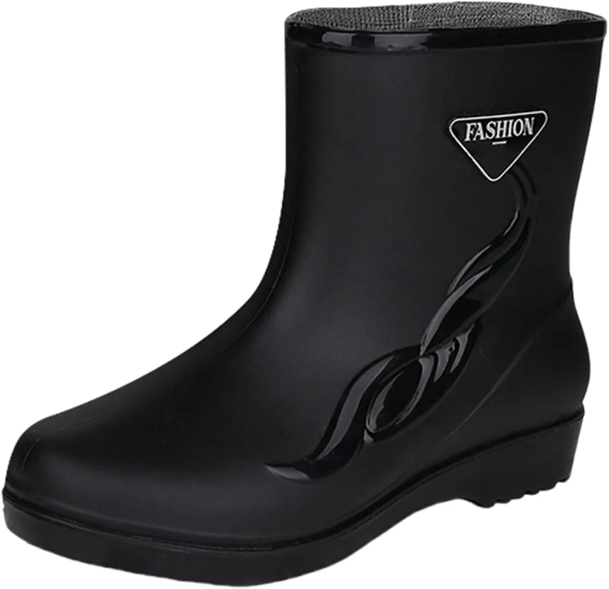 Rain Boots for Men Women Mid-Calf Waterproof Rubber Boots Mens Non-Slip Lightweight Mud Garden Boots Work Boots