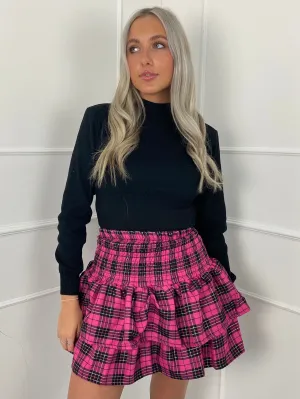 Ruffle Skirt- Pink Check