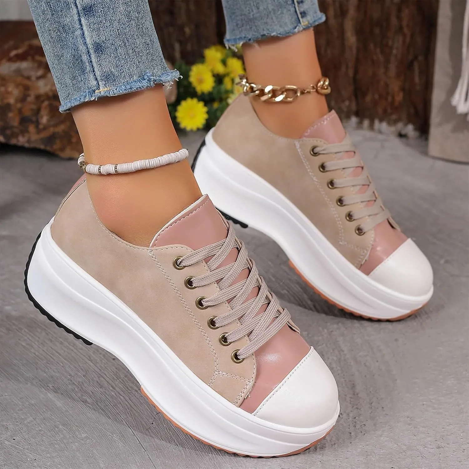 Slip on Sneakers for Women Breathable Mesh Running Shoes Non-Slip Soft Sole Casual Athletic Walking Sneakers
