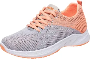 Sneakers for Women Casual Mesh Breathable Lace Up Walking Mens Running Shoes Wide Width Shoes Casual Brown Sneakers White Tennis Shoe Trainers Shoe