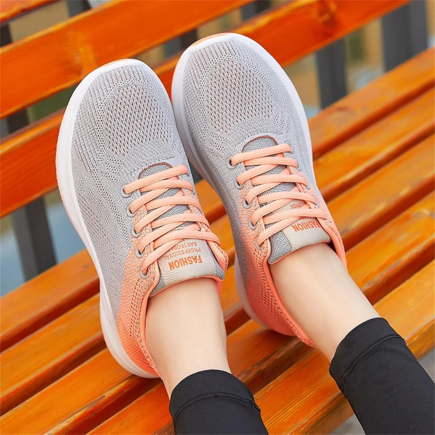 Sneakers for Women Casual Mesh Breathable Lace Up Walking Mens Running Shoes Wide Width Shoes Casual Brown Sneakers White Tennis Shoe Trainers Shoe