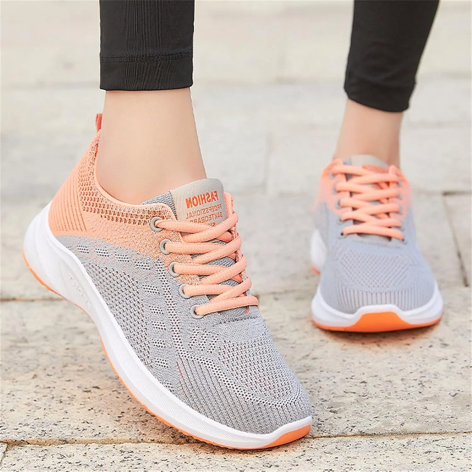 Sneakers for Women Casual Mesh Breathable Lace Up Walking Mens Running Shoes Wide Width Shoes Casual Brown Sneakers White Tennis Shoe Trainers Shoe