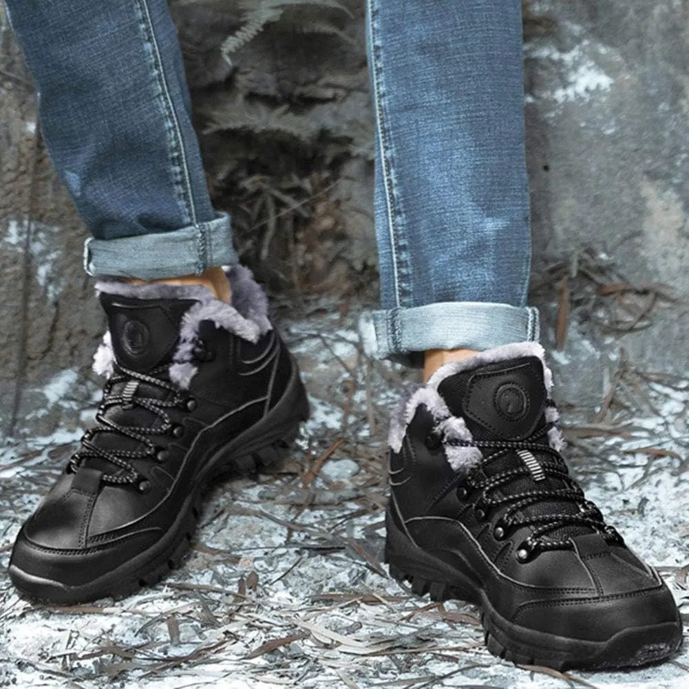 Thick Cotton Shoes, Warm, Waterproof, Non-Slip, Breathable, Hiking and Hiking Snow Shoes