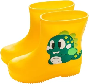 Toddler Dinosaur Rain Boots,Waterproof Rubber Boots Kids Rain Boots for Girls Boys Unisex-Child Outdoor Rain Shoes