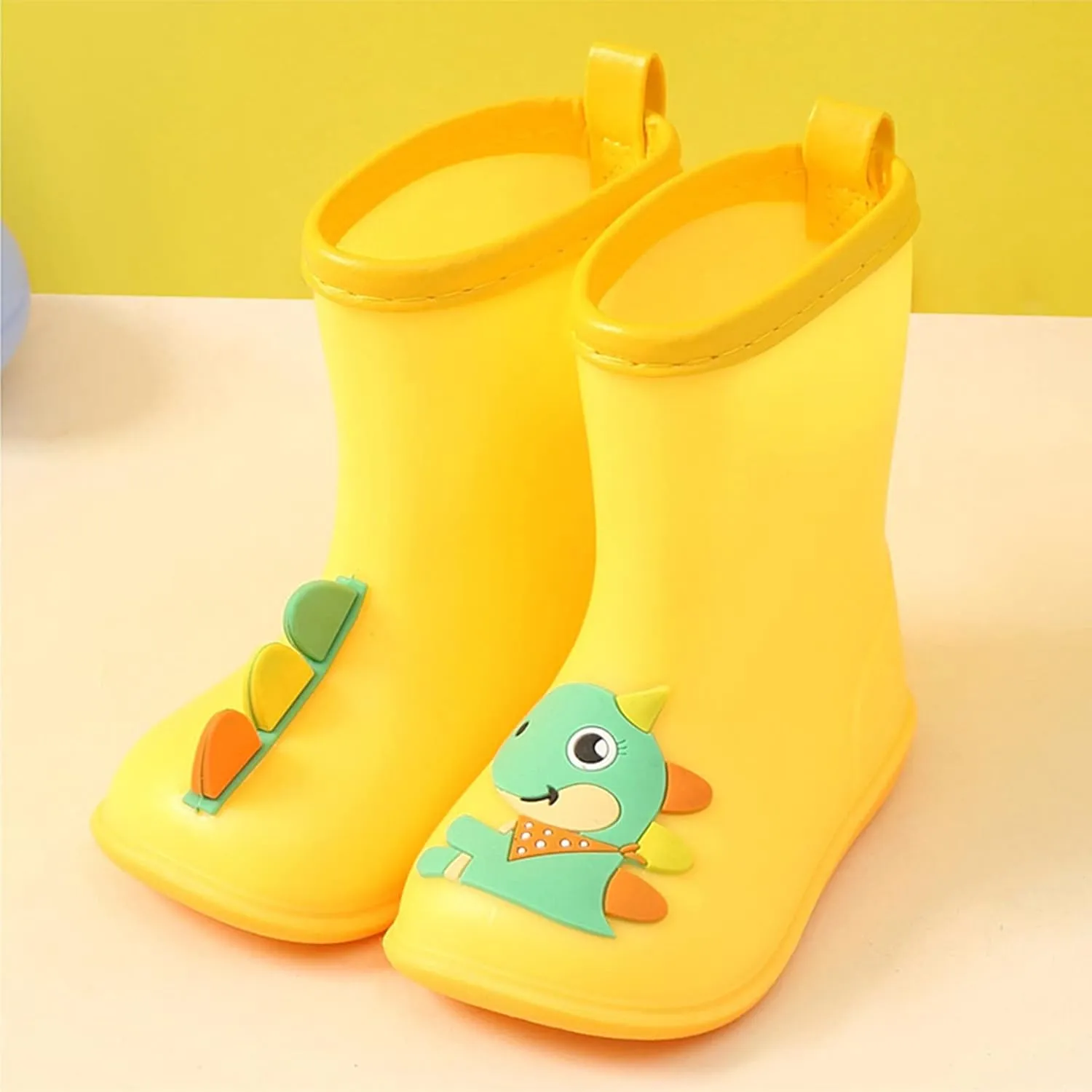 Toddler Kids Cartoon Animal Print Rain Boots Baby Water Shoes EVA Soft Outdoor Kids Rain Boots for Boys Girls