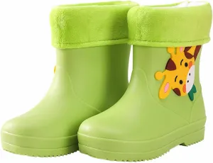Toddler Kids Children Rain Boots Boys Girls Cartoo?? Animals Waterproo?? Shoes Non Slip Rubber Blue Boys Rain Boots