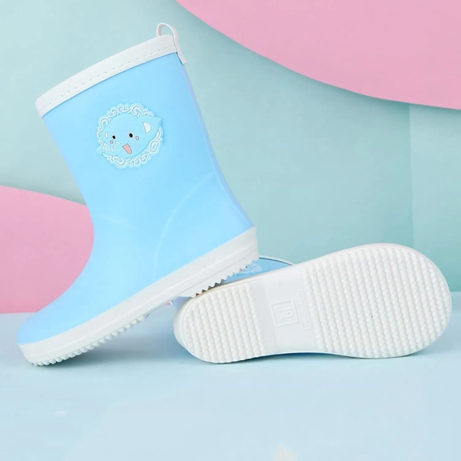 Toddler Kids Rain Boots Boys Girls Waterproof Rain Shoes Cute Cartoon Rainboots Mud Shoes for Water Baby Boy Boots