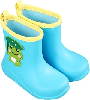 Toddler Kids Rain Boots For Boys Girls Cute Cartoon Rubber Boots Easy-On Lightweight Waterproof Rainboots Baby