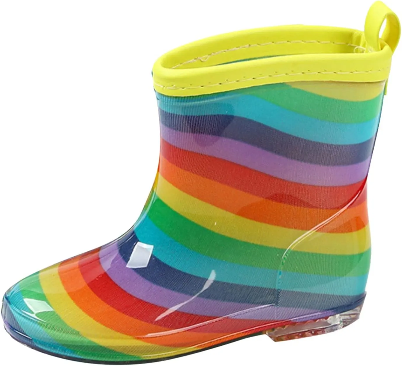 Toddler Kids Rain Boots Short Cute Rainbow Bow Rain Boots Baby Easy On Lightweight Fashion Girls Size 13 Dress Shoes