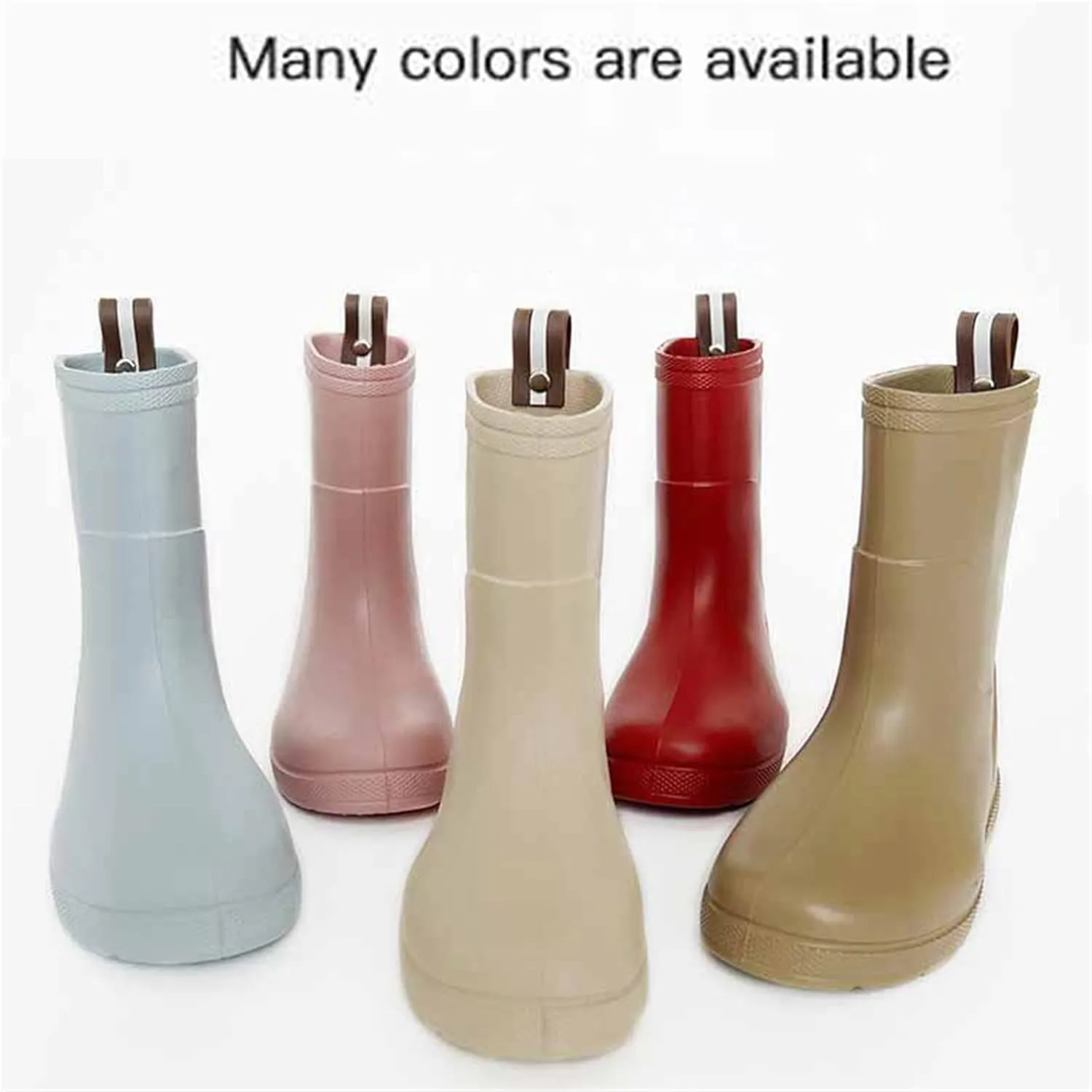 Toddler Mid Calf Rain Boots Waterproof Mud Boot Slip On Rubber Boots Boys Ankle Boots