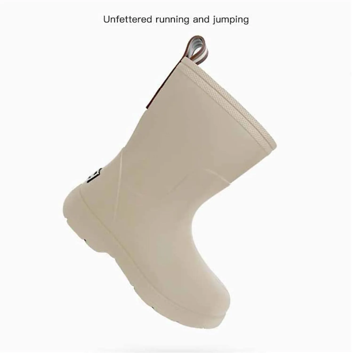 Toddler Mid Calf Rain Boots Waterproof Mud Boot Slip On Rubber Boots Boys Ankle Boots