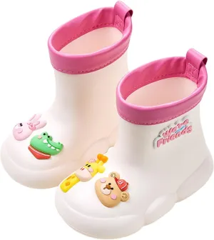 Toddler Rain Boot Waterproof Kids Shoes Baby Rain Toddler Girls Rubber Rainboots For Toddlers Boys Rain Boots Kids