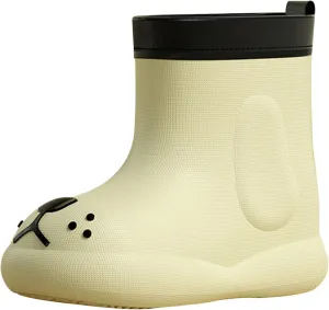 Toddler Rain Boots Children Waterproof Shoes for Boys Girls Lightweight Kids Rain Boots Animal Cartoon Dog Boots