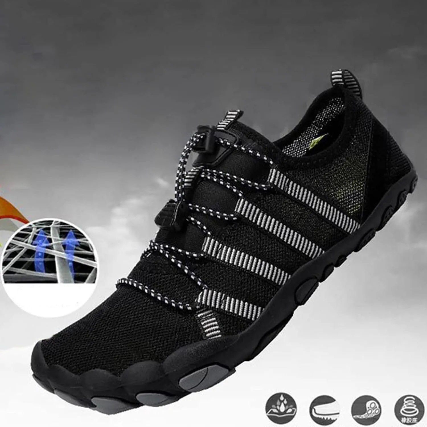 Water Shoes Men Wide Width Breathable Barefoot Shoes Water Hiking Shoes for Men Water Shoes for Women Wide Width Quick Drying Sports Aqua Shoes for Pool Beach Surf Walking Water Park