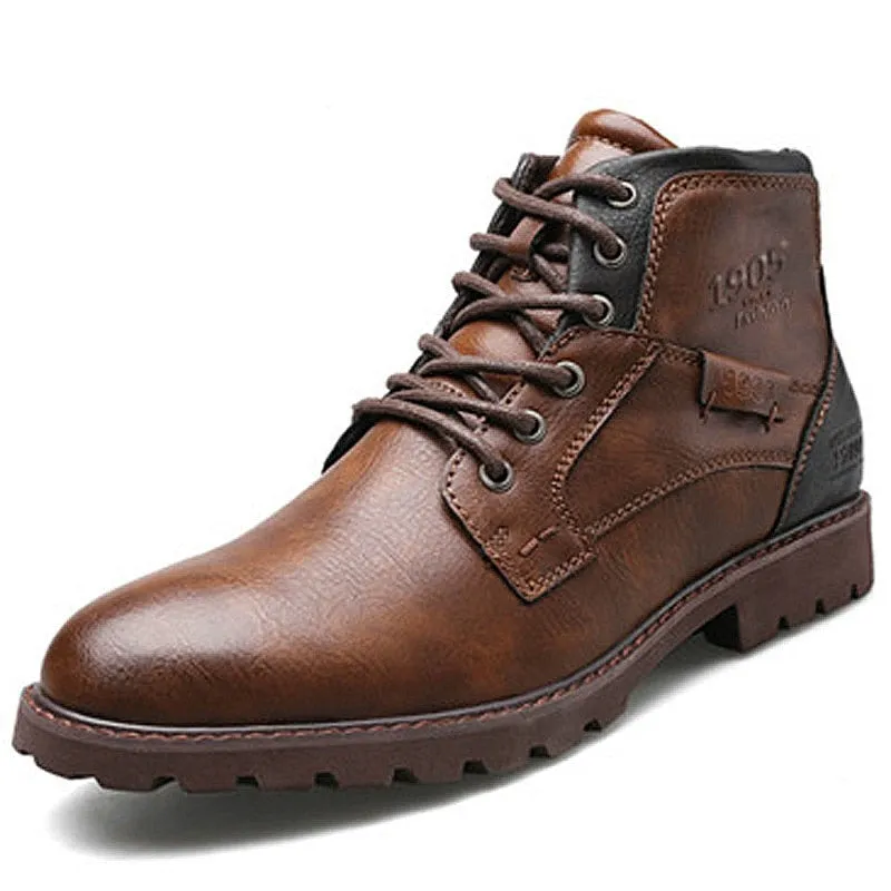 West Louis Designer Leather Outdoor Ankle Boots