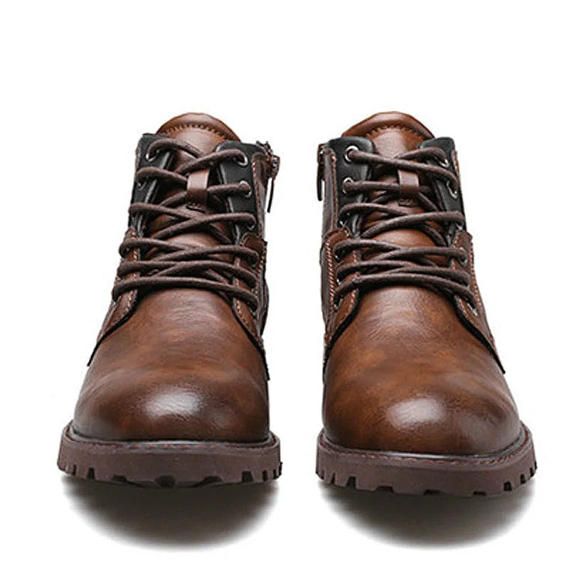 West Louis Designer Leather Outdoor Ankle Boots