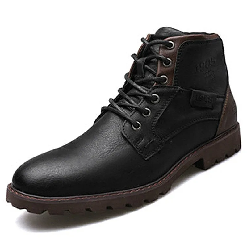 West Louis Designer Leather Outdoor Ankle Boots