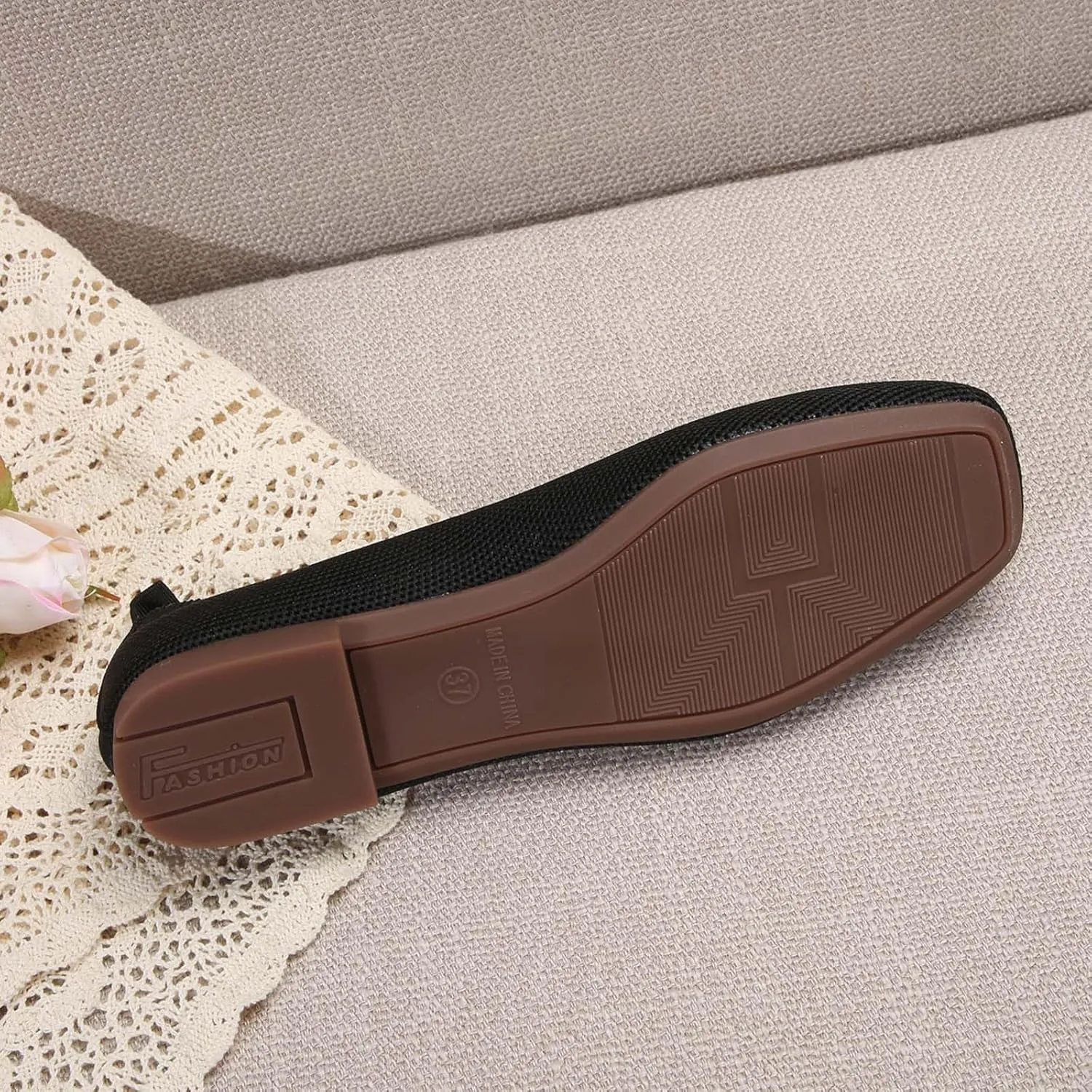 Wide Ballet Shoes for Women Width Foldable Knit Women with Arch Support Comfortable Shoes Comfort Womens Flip Flops