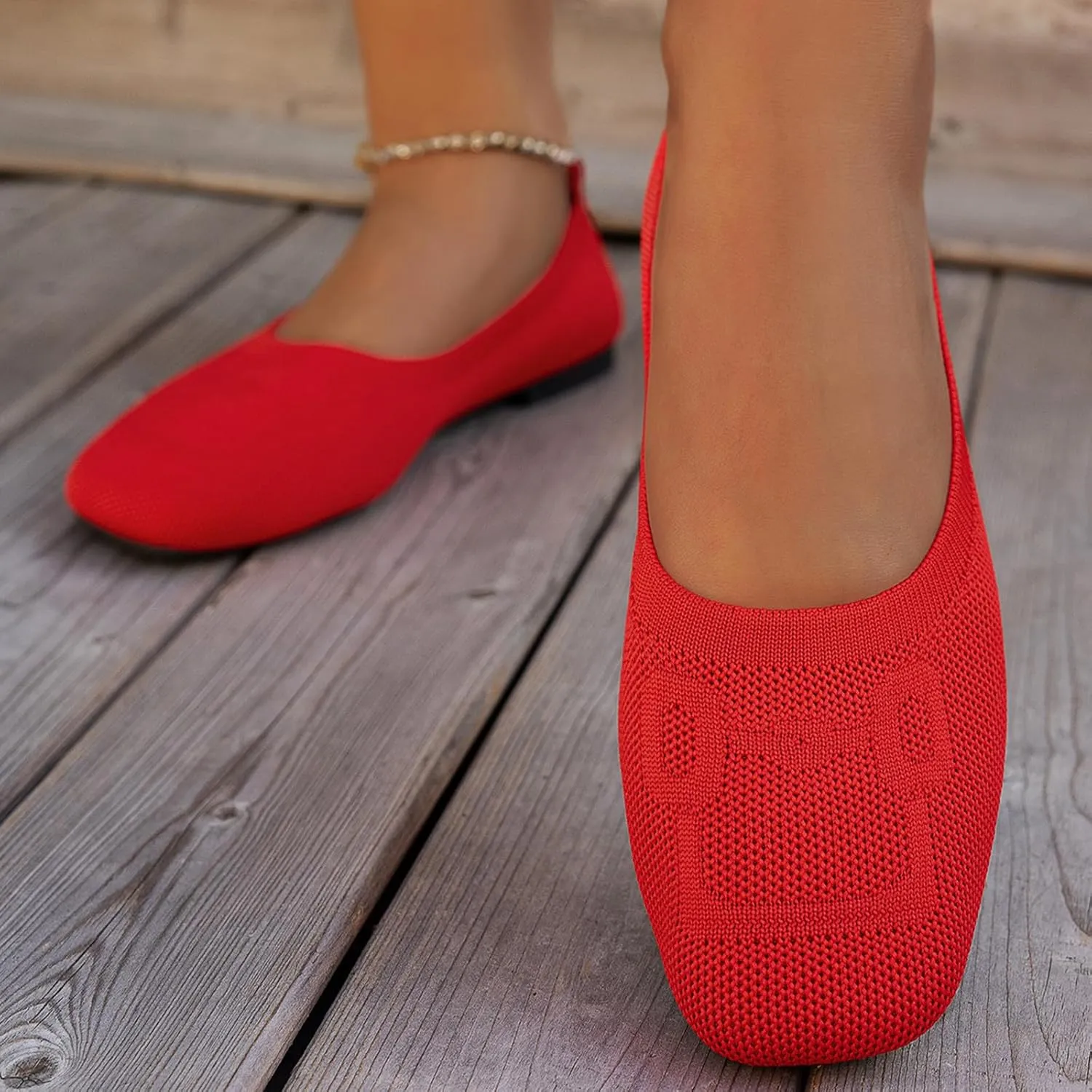 Wide Ballet Shoes for Women Width Foldable Knit Women with Arch Support Comfortable Shoes Comfortable Flip Flops