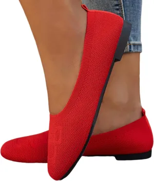 Wide Ballet Shoes for Women Width Foldable Knit Women with Arch Support Comfortable Shoes Comfortable Flip Flops