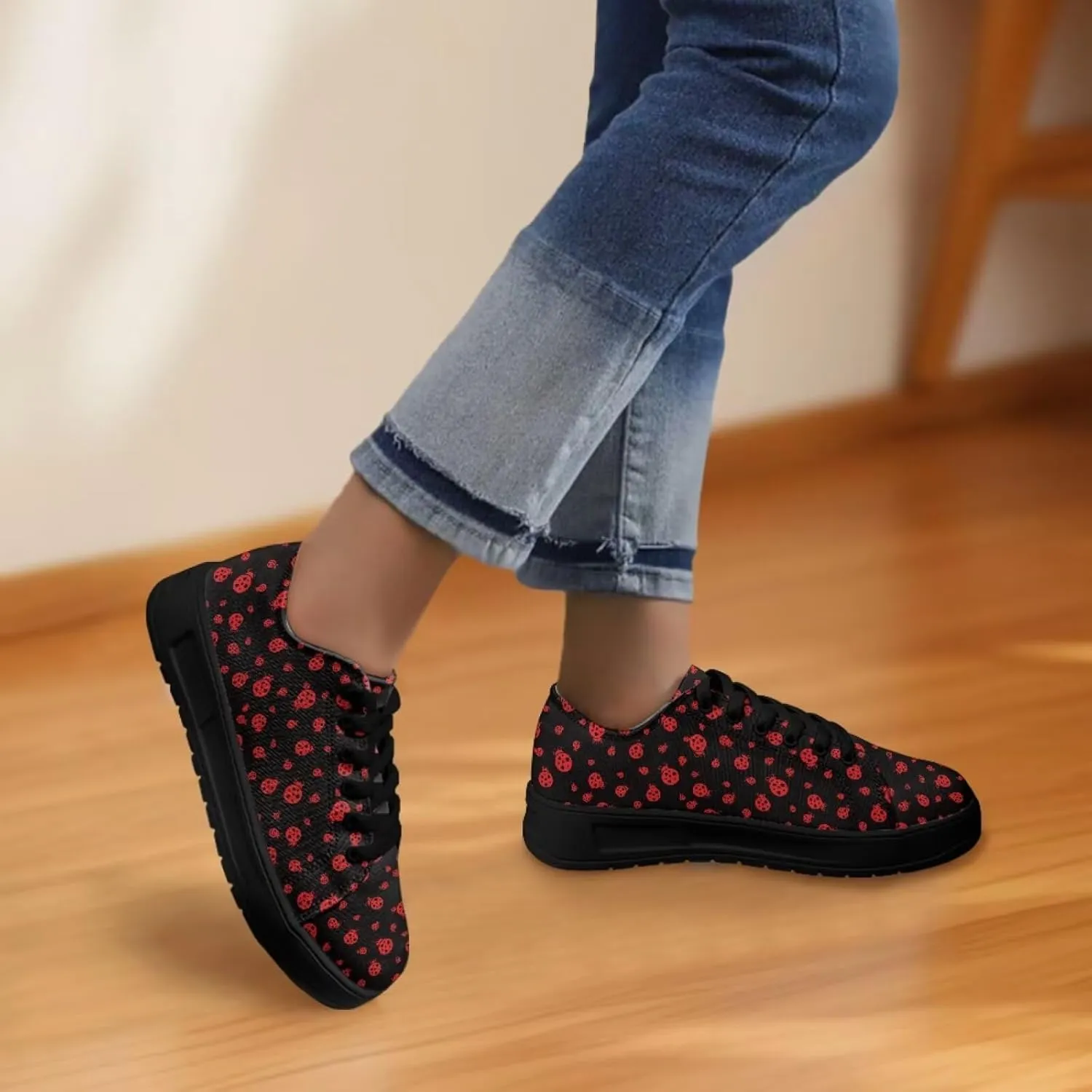 Women??s Canvas Sneakers Orthotic Walking Shoes with Memory Foam Non-Slip Canvas Shoes for Hiking Walking Running