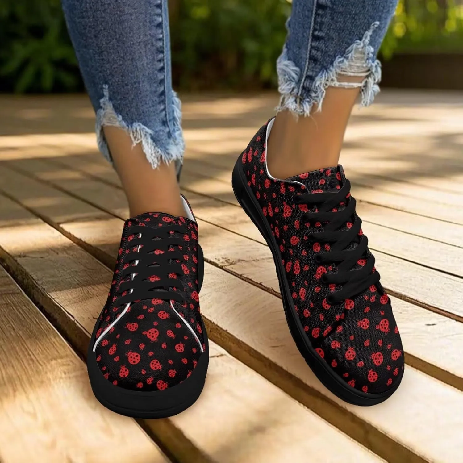 Women??s Canvas Sneakers Orthotic Walking Shoes with Memory Foam Non-Slip Canvas Shoes for Hiking Walking Running