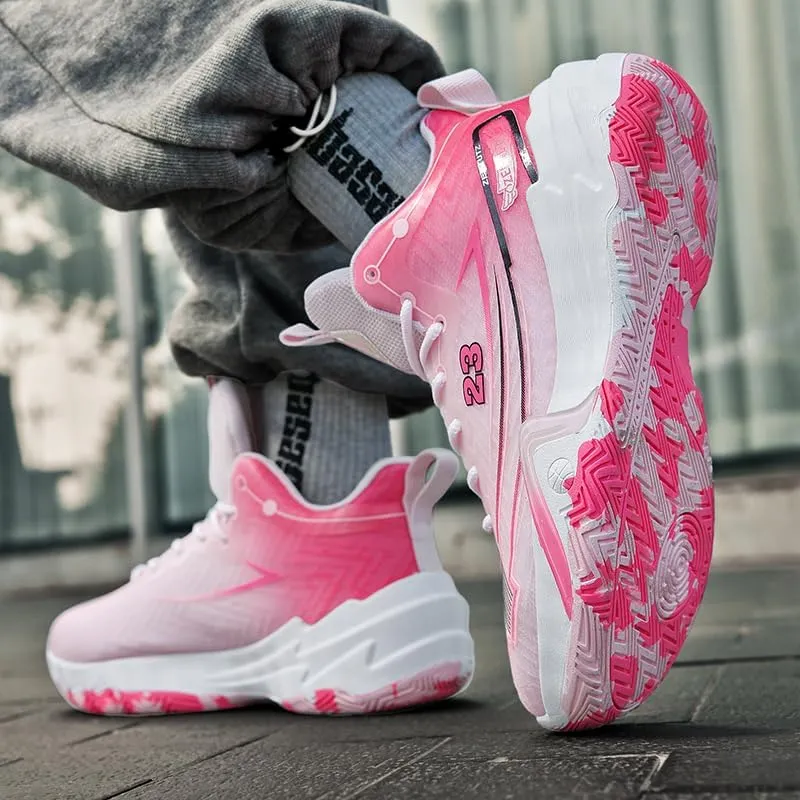 Womens Mens Basketball Shoes Fashion Neutral Sneakers Anti Slip Breathable Comfortable High Top Sports Running Walking Tennis Shoes