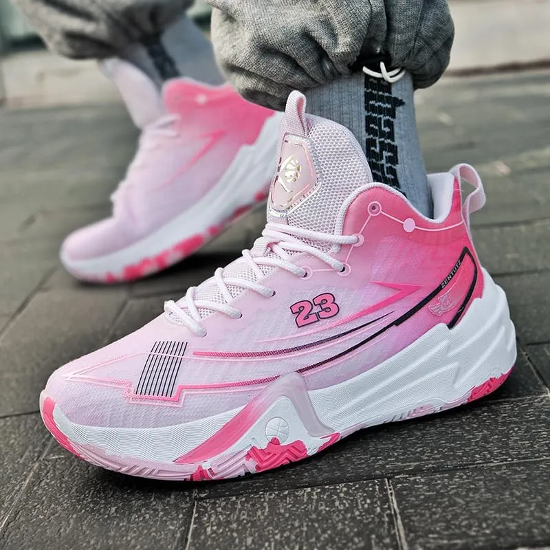 Womens Mens Basketball Shoes Fashion Neutral Sneakers Anti Slip Breathable Comfortable High Top Sports Running Walking Tennis Shoes