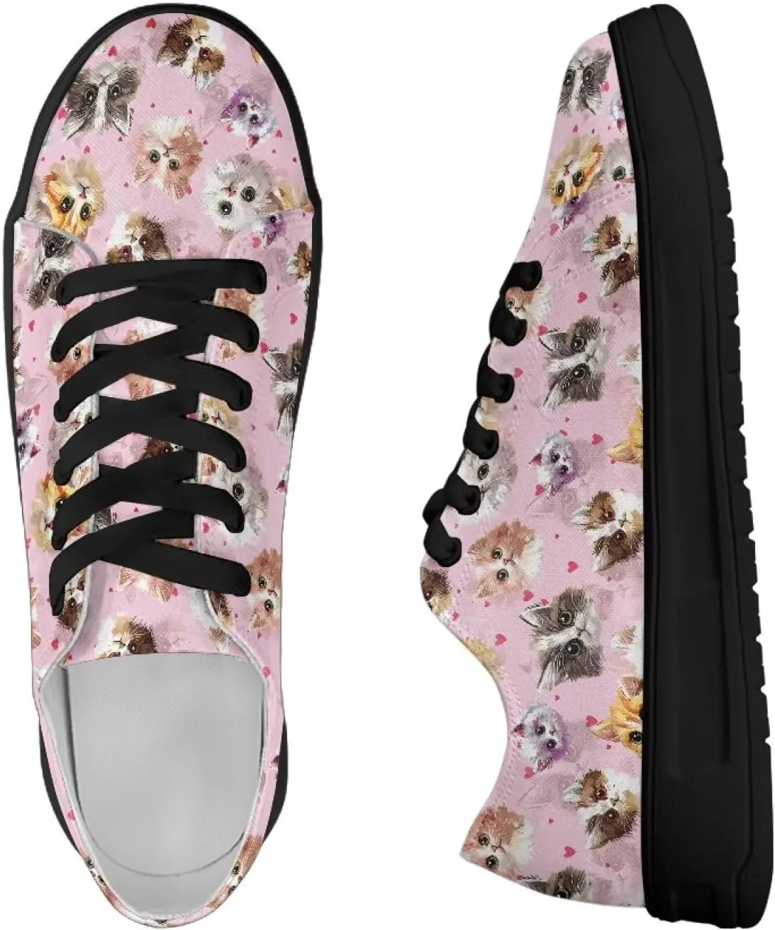 Women's Slip On Canvas Tennis Shoes Low Top Fashion Sneakers Casual Flats Walking Shoes Comfy Loafers US 5.5-13.5
