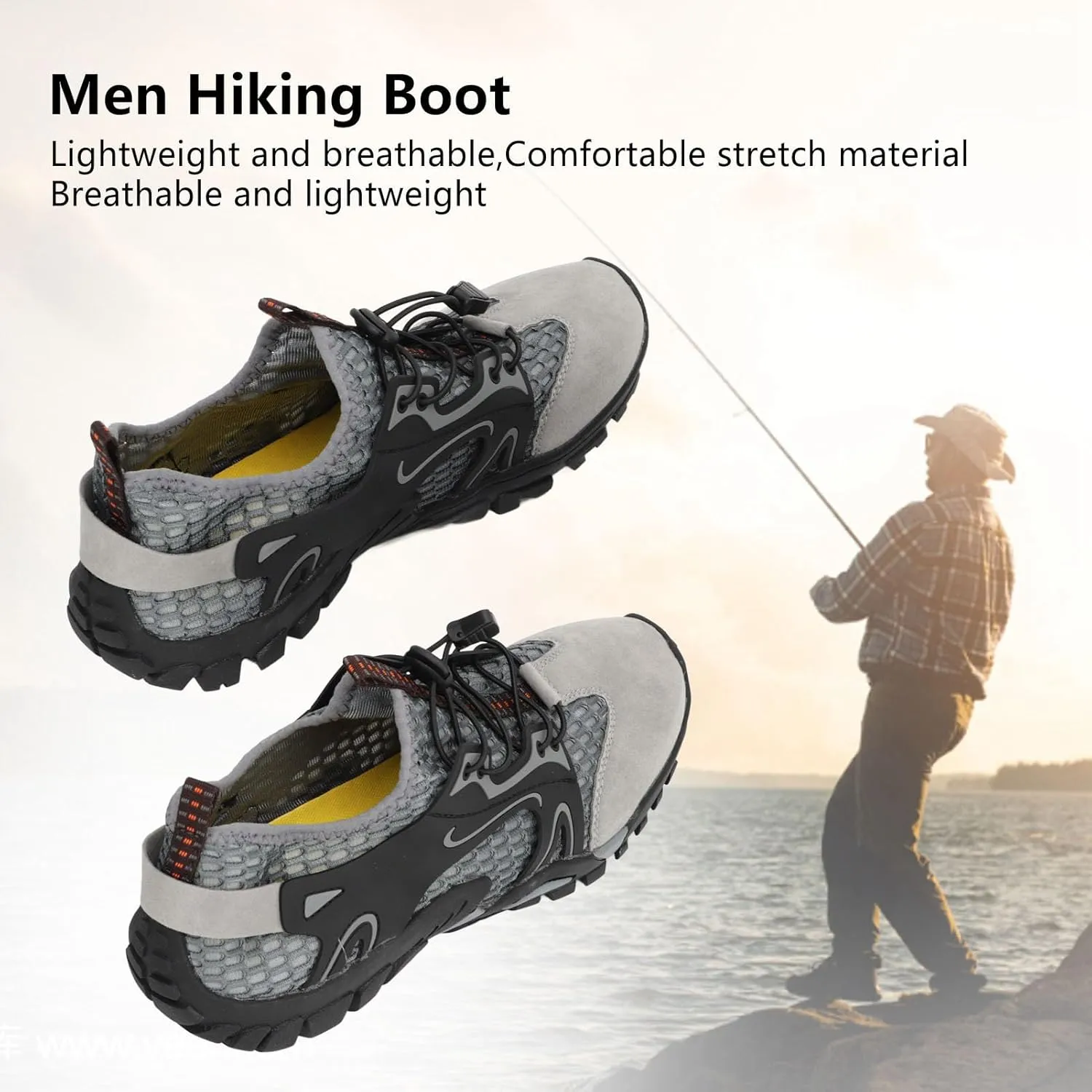 Zerodis Hiking Shoe, Lightweight Hiking Boot 1 Pair Ergonomic Design Thickened Sole Fashion for Walking for Hiking